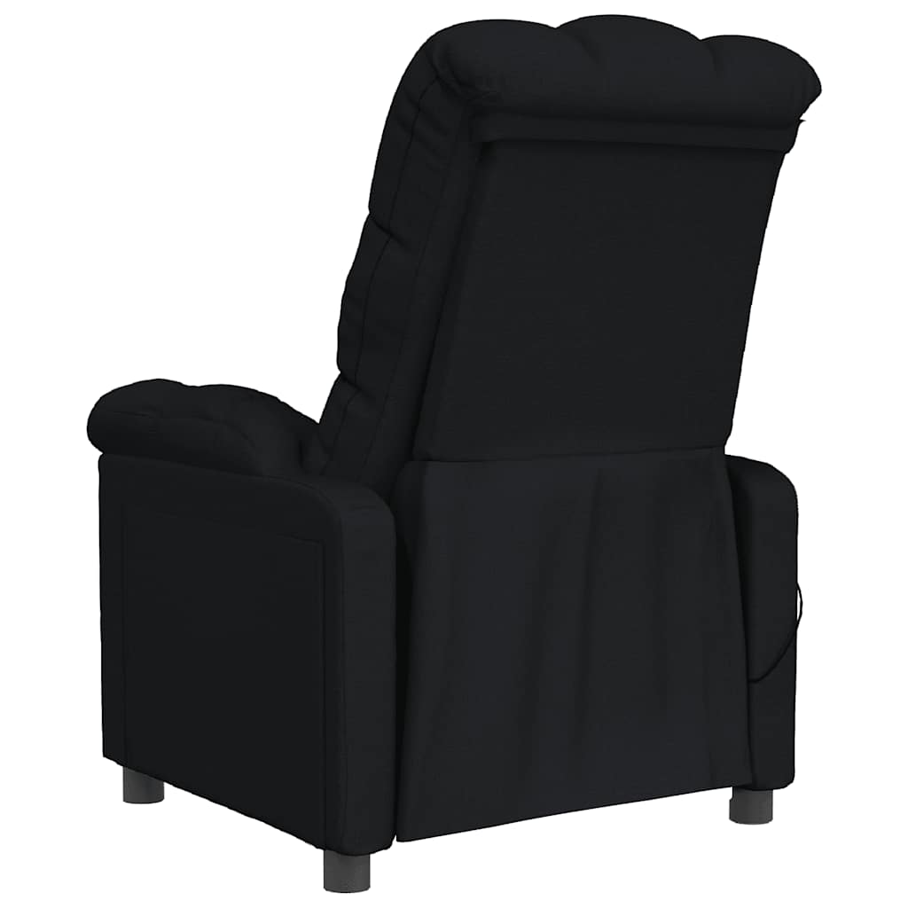 Poltrona de massagens reclinável tecido preto
