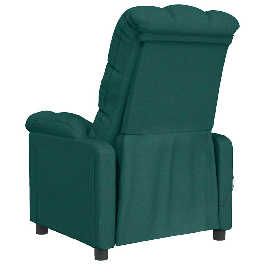 Poltrona de massagens tecido verde-escuro