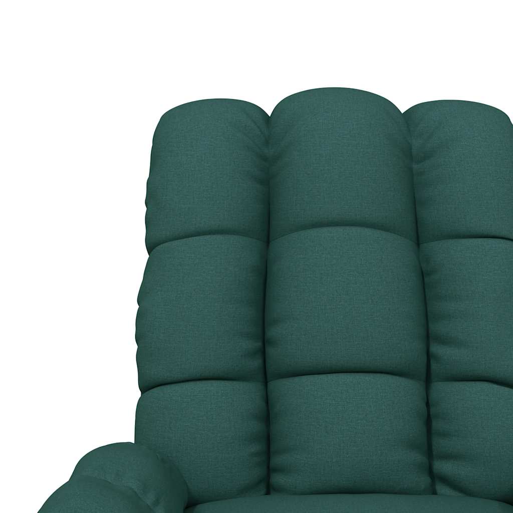 Poltrona de massagens tecido verde-escuro