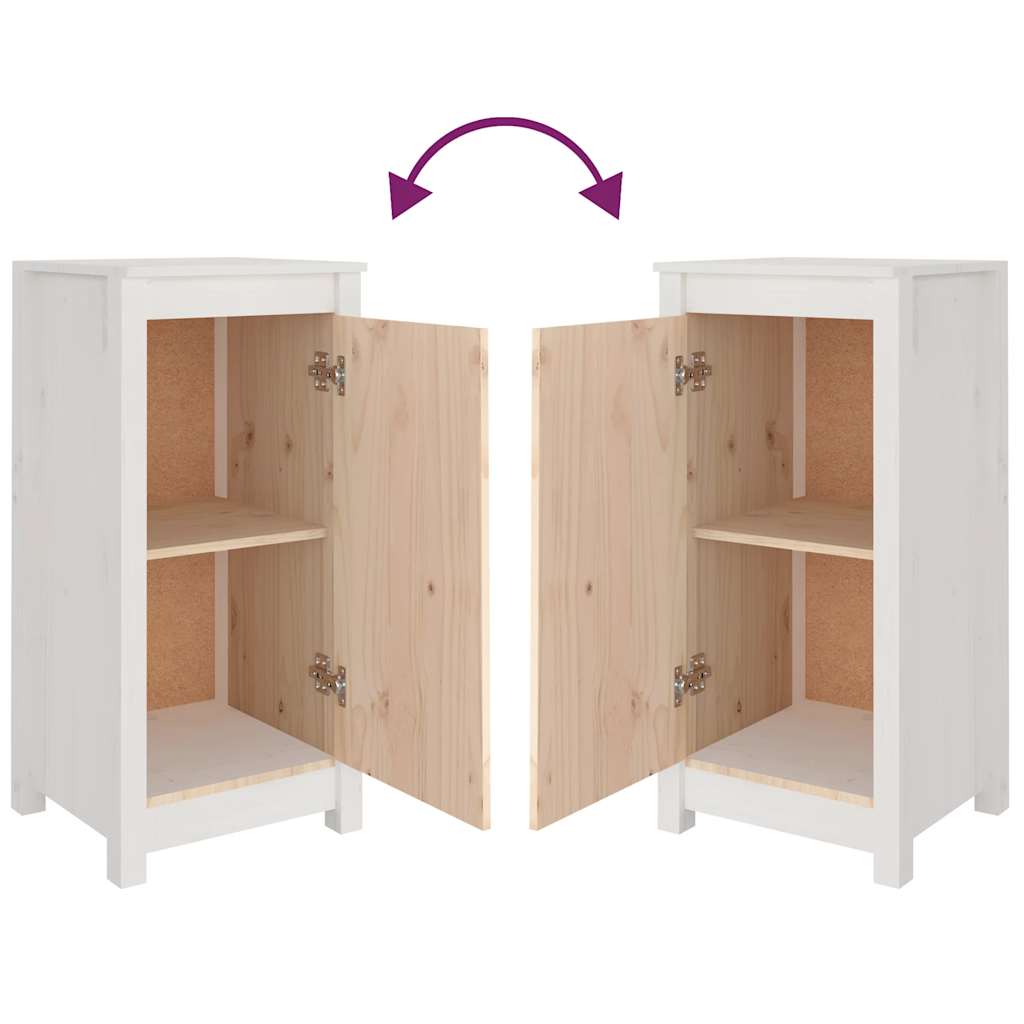 Aparador 39x35x80 cm madeira de pinho maciça branco