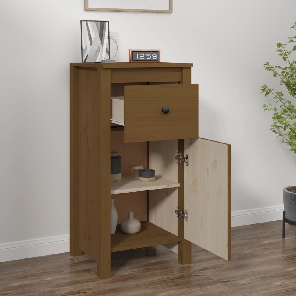 Aparador 39x35x80 cm madeira de pinho maciça branco