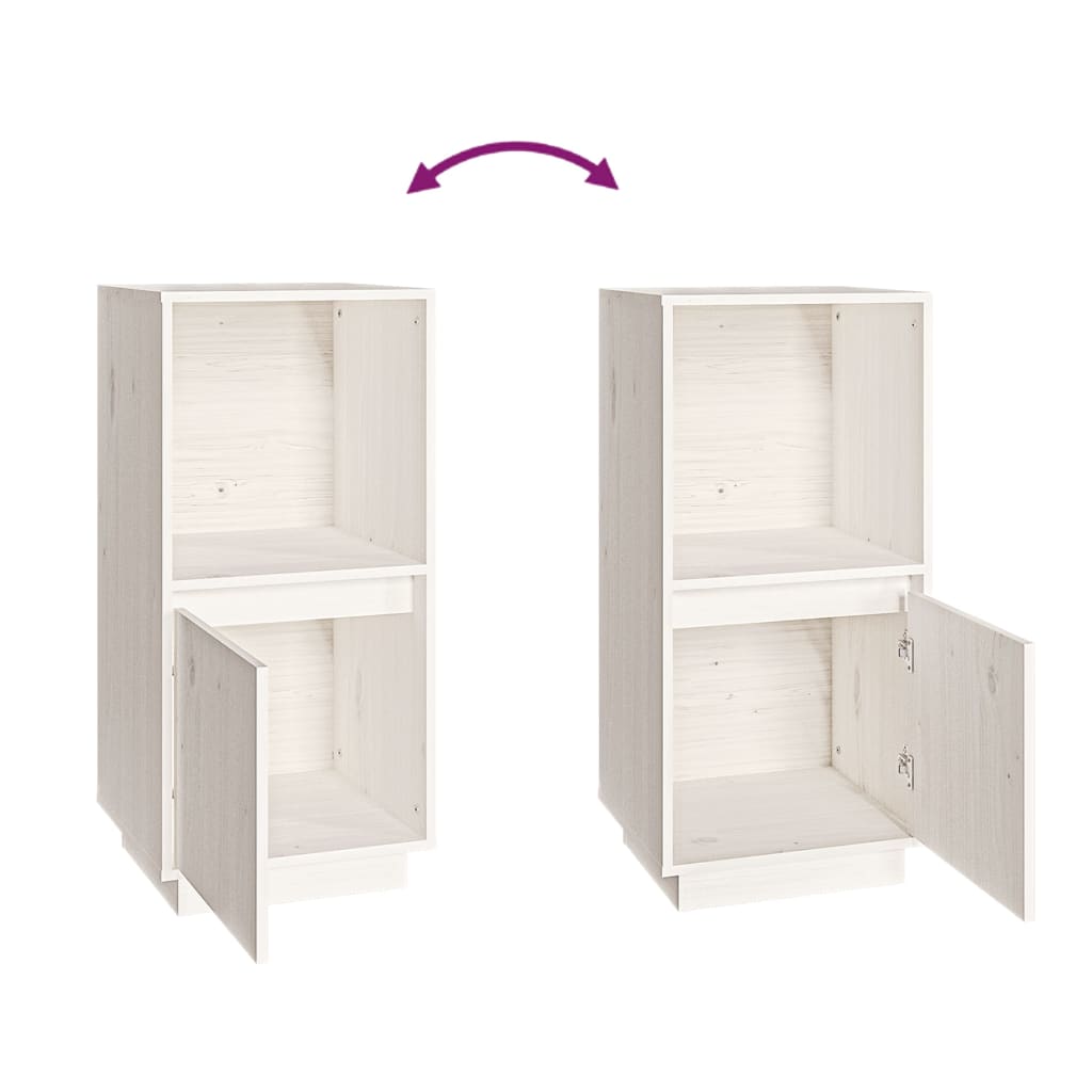 Aparador 38x35x80 cm madeira de pinho maciça branco