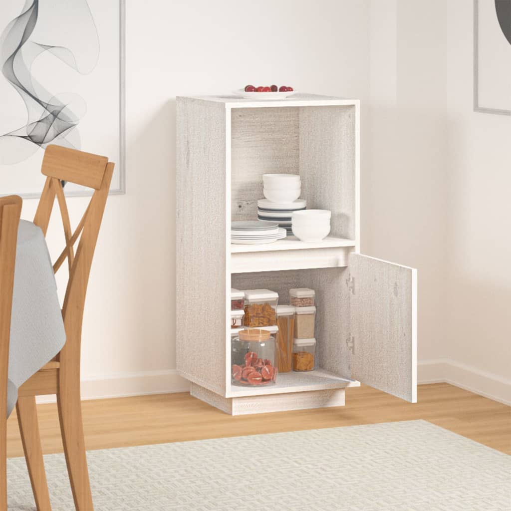 Aparador 38x35x80 cm madeira de pinho maciça branco