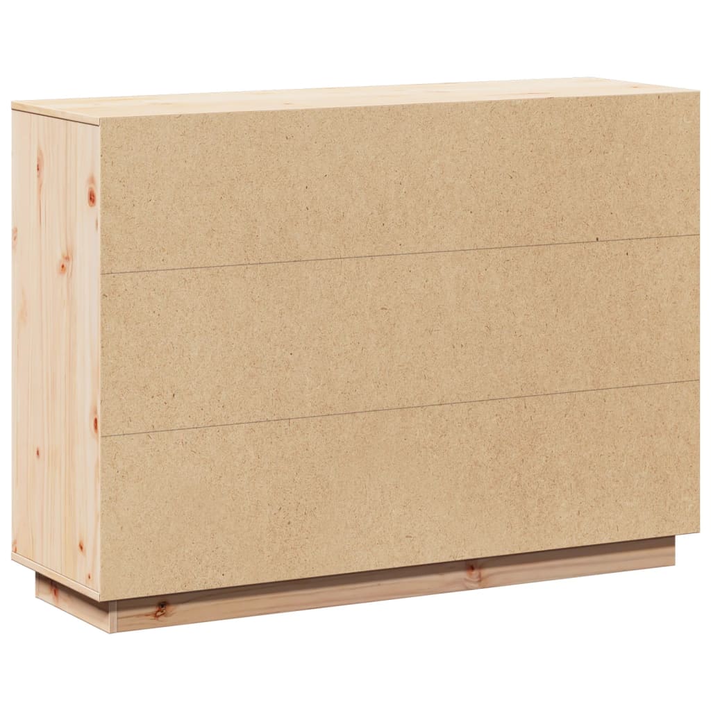 Aparador 110,5x35x80 cm madeira de pinho maciça branco