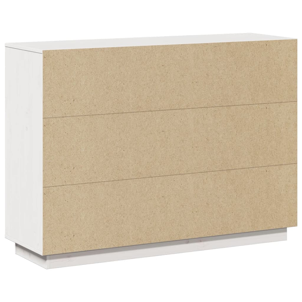 Aparador 110,5x35x80 cm madeira de pinho maciça branco
