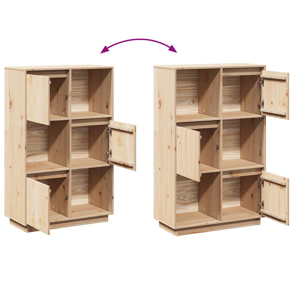 Aparador alto74x35x117 cm pinho maciço branco