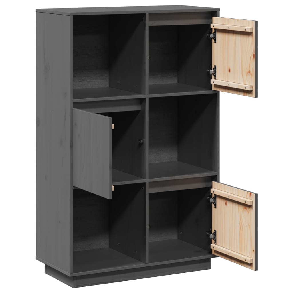 Aparador alto74x35x117 cm pinho maciço branco