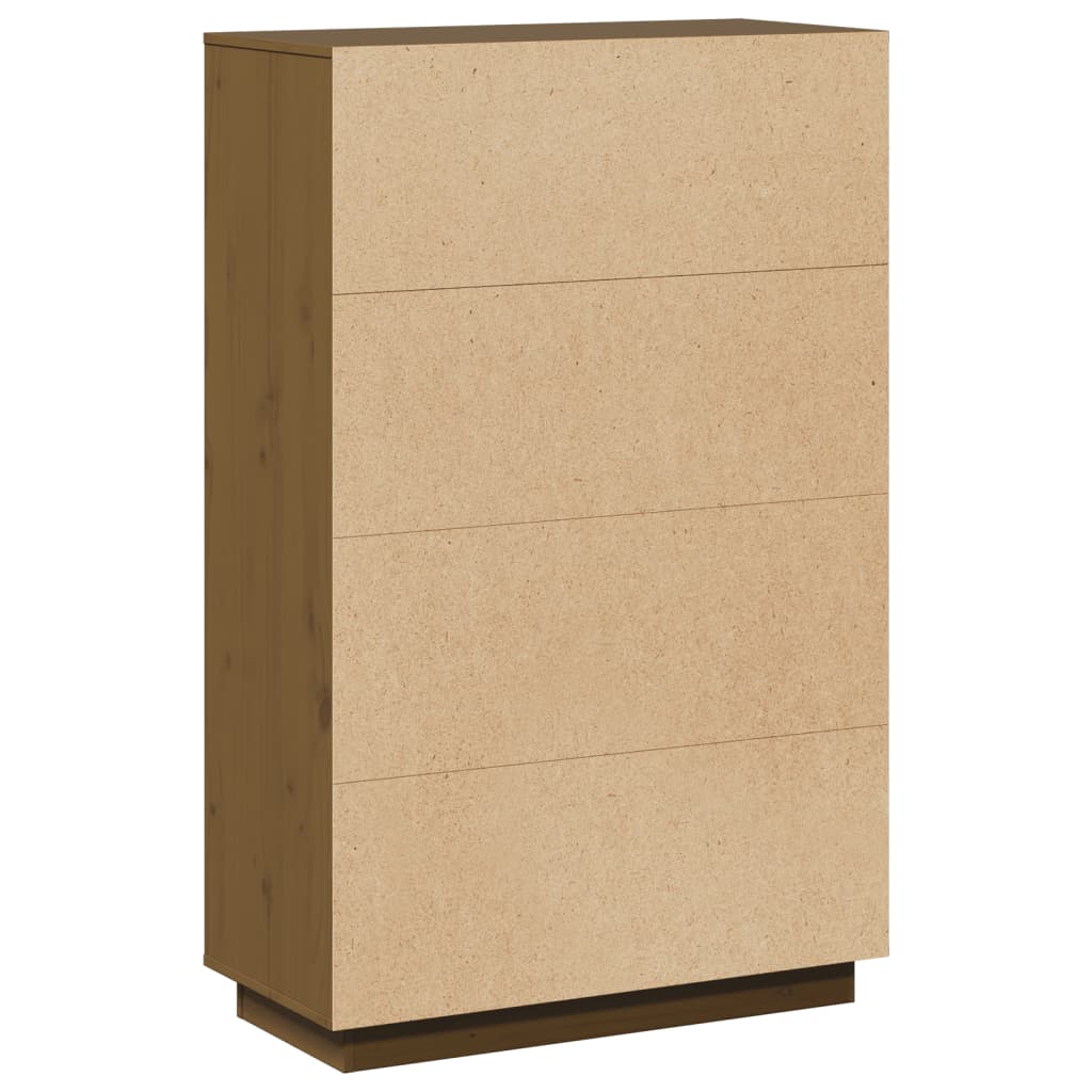 Aparador alto74x35x117 cm pinho maciço branco