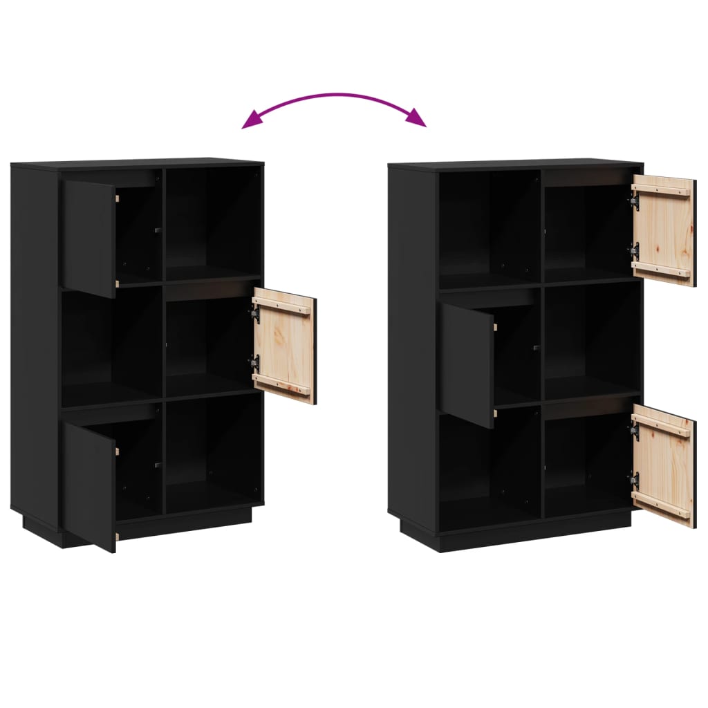 Aparador alto74x35x117 cm pinho maciço branco