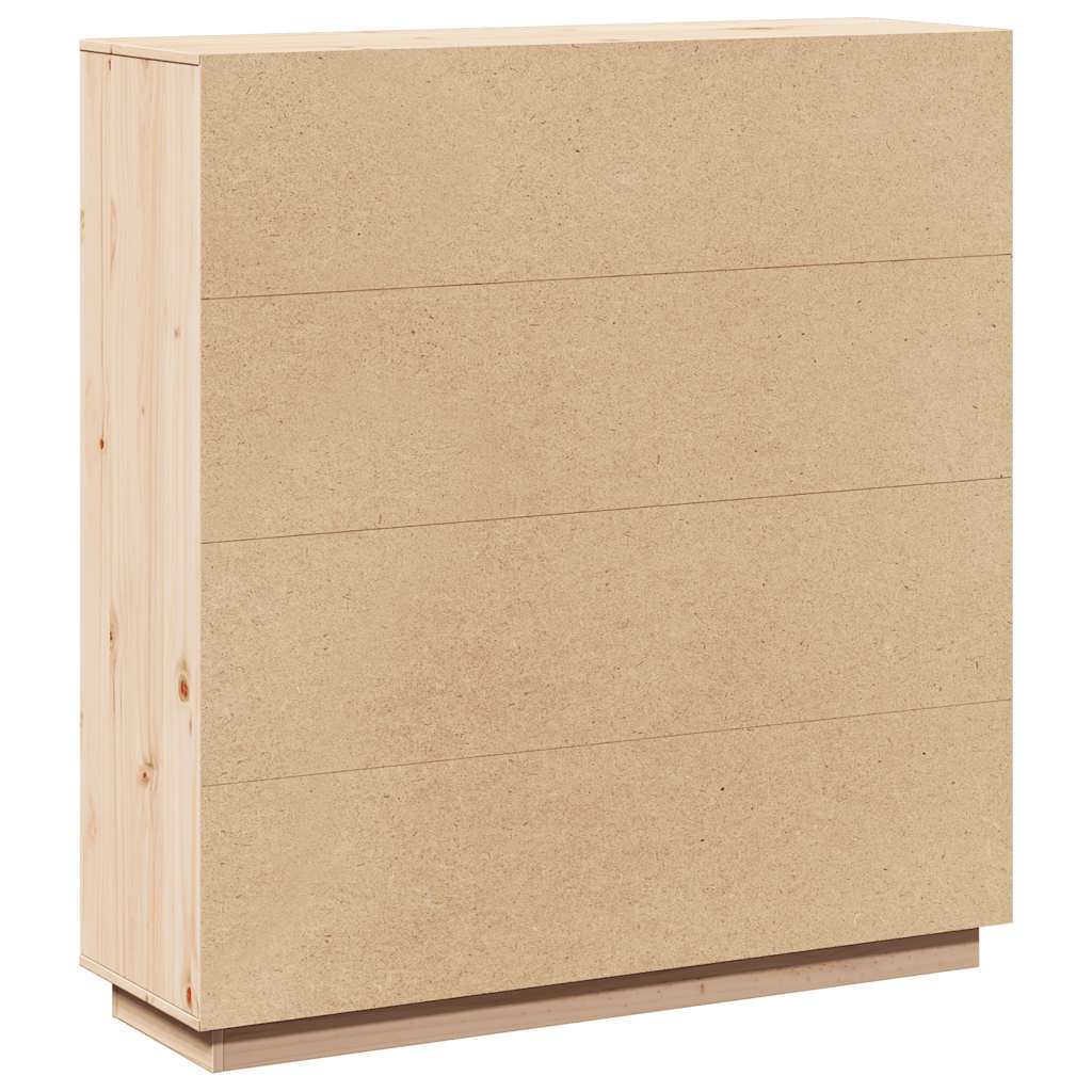 Aparador alto 110,5x35x117 cm pinho maciço branco