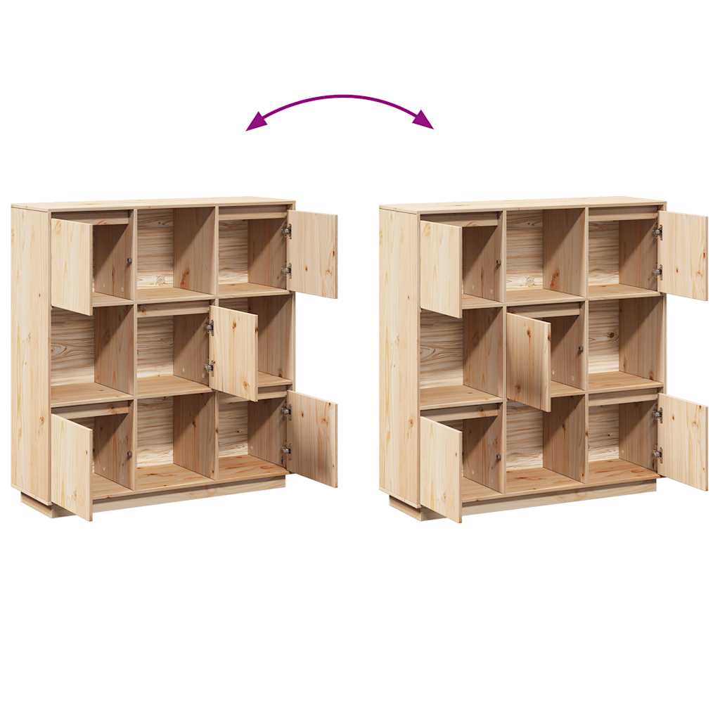 Aparador alto 110,5x35x117 cm pinho maciço branco