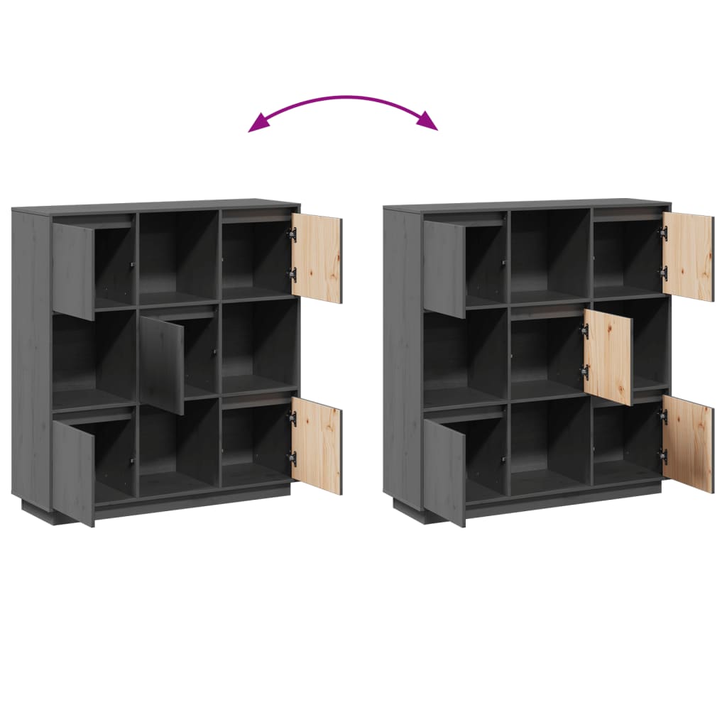 Aparador alto 110,5x35x117 cm pinho maciço branco