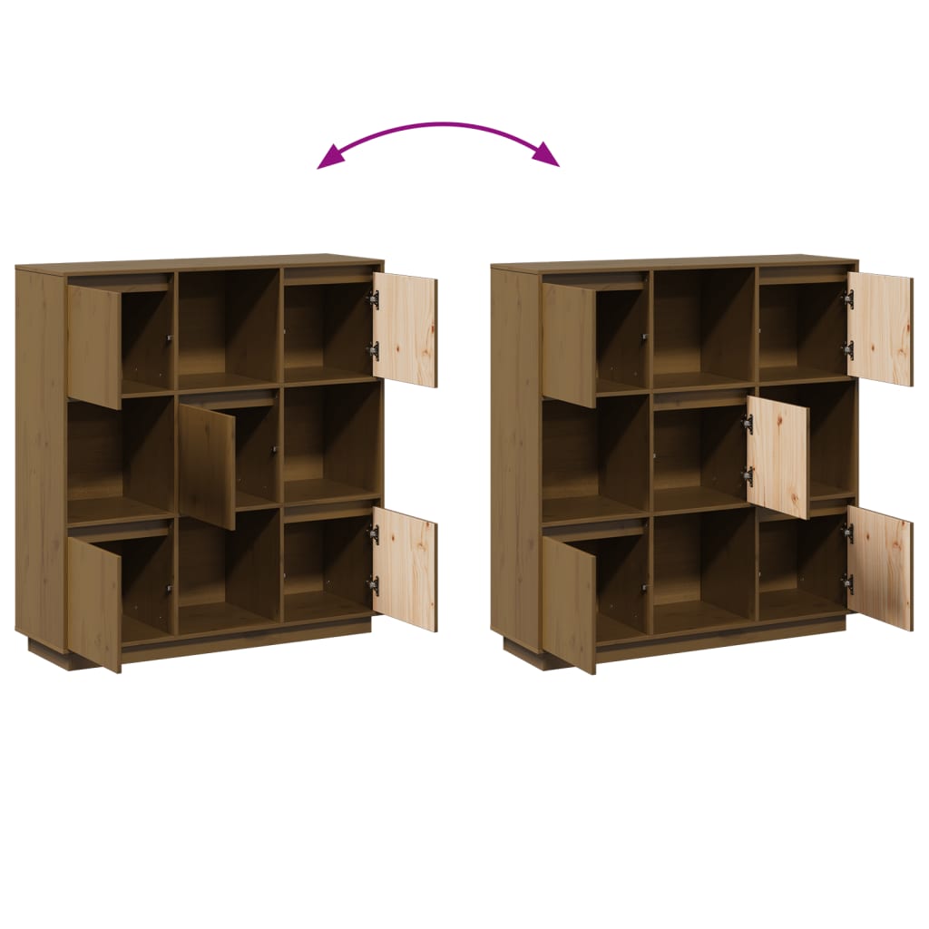 Aparador alto 110,5x35x117 cm pinho maciço branco