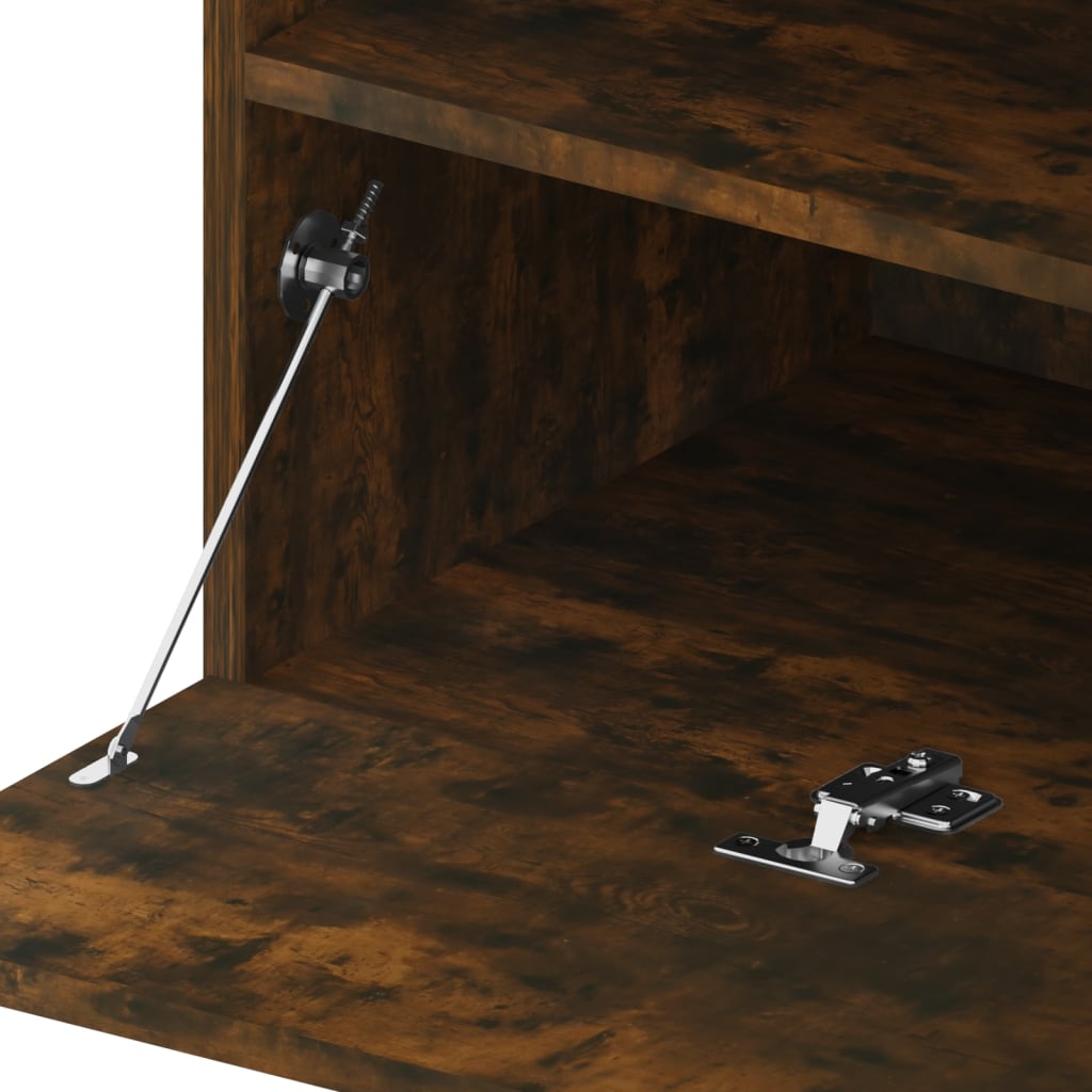 Móvel de TV com luzes LED 2 pcs 75x35x40 cm branco