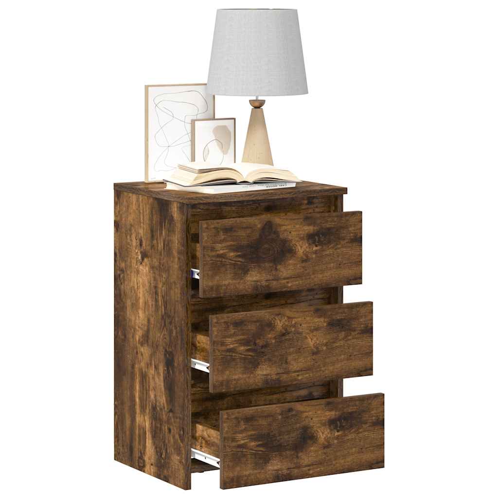 Mesas cabeceira 2 pcs 40x35x62,5 cm madeira proc. sonoma cinza