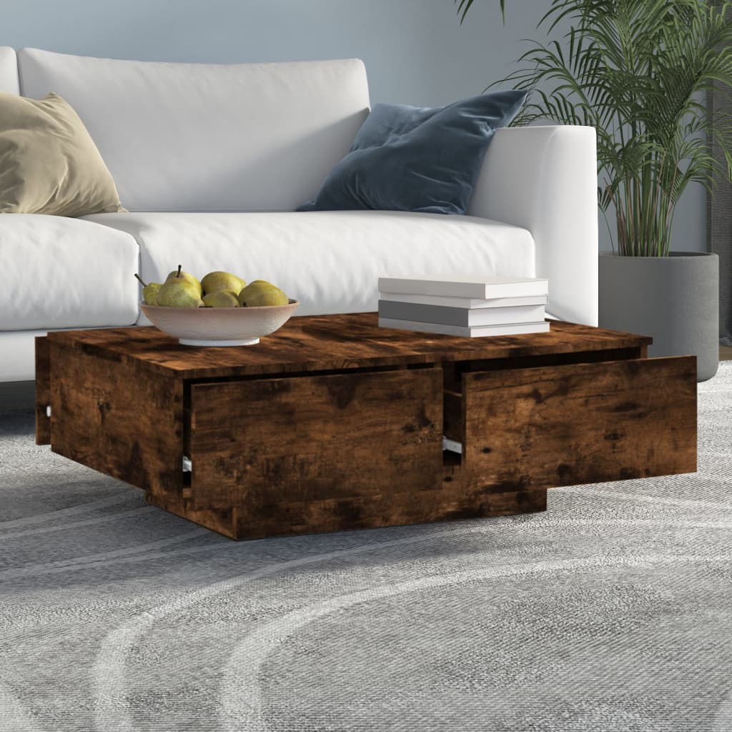 Mesa de centro 90x60x31 cm derivados de madeira cinzento sonoma