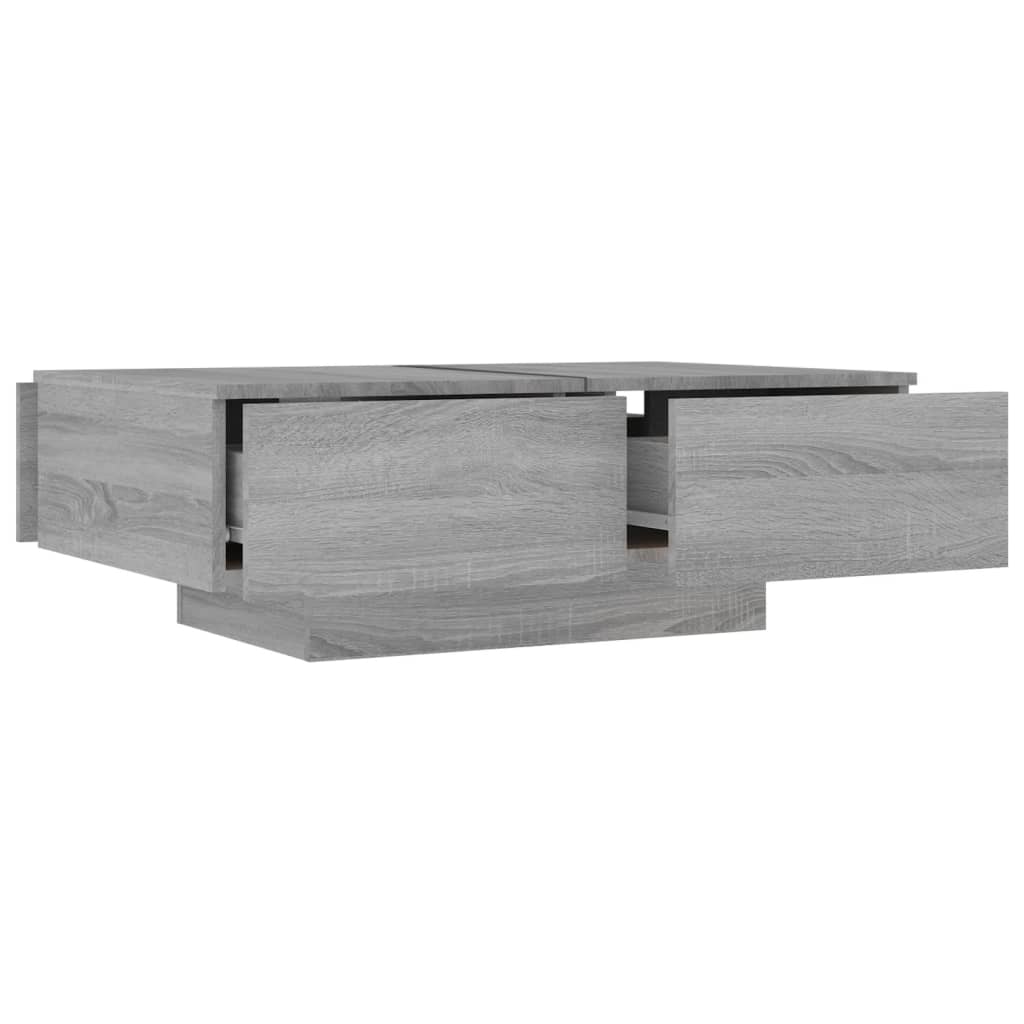 Mesa de centro 90x60x31 cm derivados de madeira cinzento sonoma