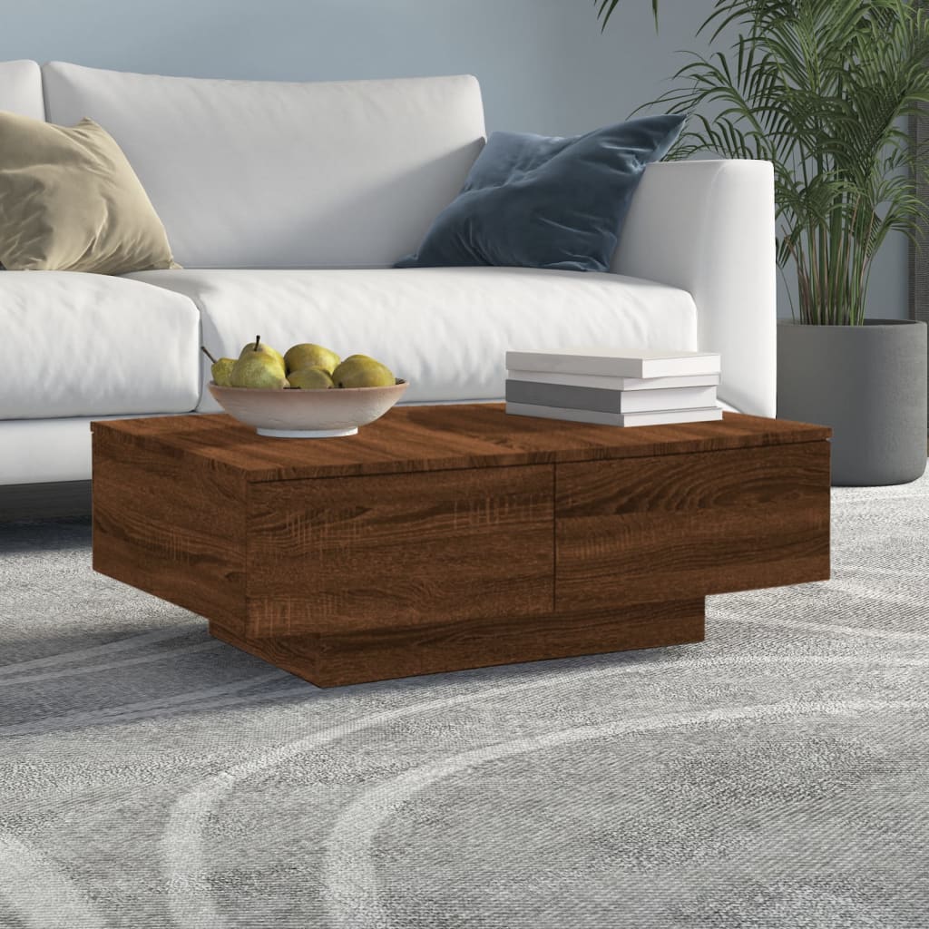 Mesa de centro 90x60x31 cm derivados de madeira cinzento sonoma