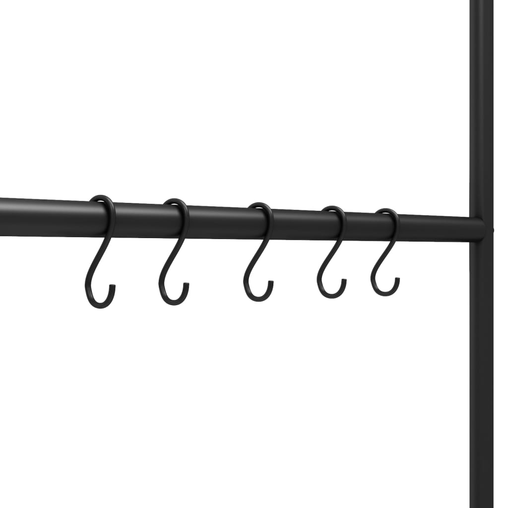 Toalheiro Escada com 5 Níveis Preto 58x175 cm Ferro