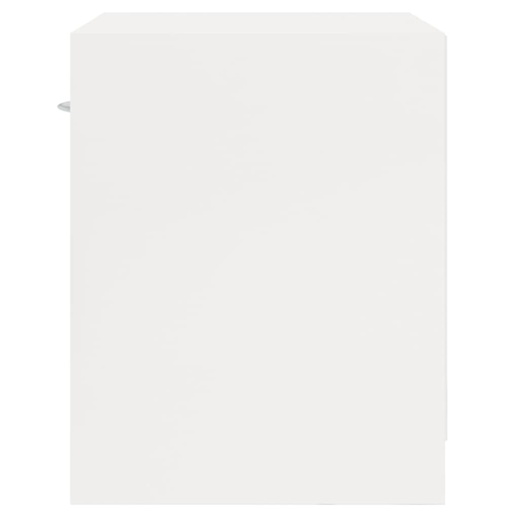 Mesas de cabeceira 2 pcs c/ gaveta branco brilhante