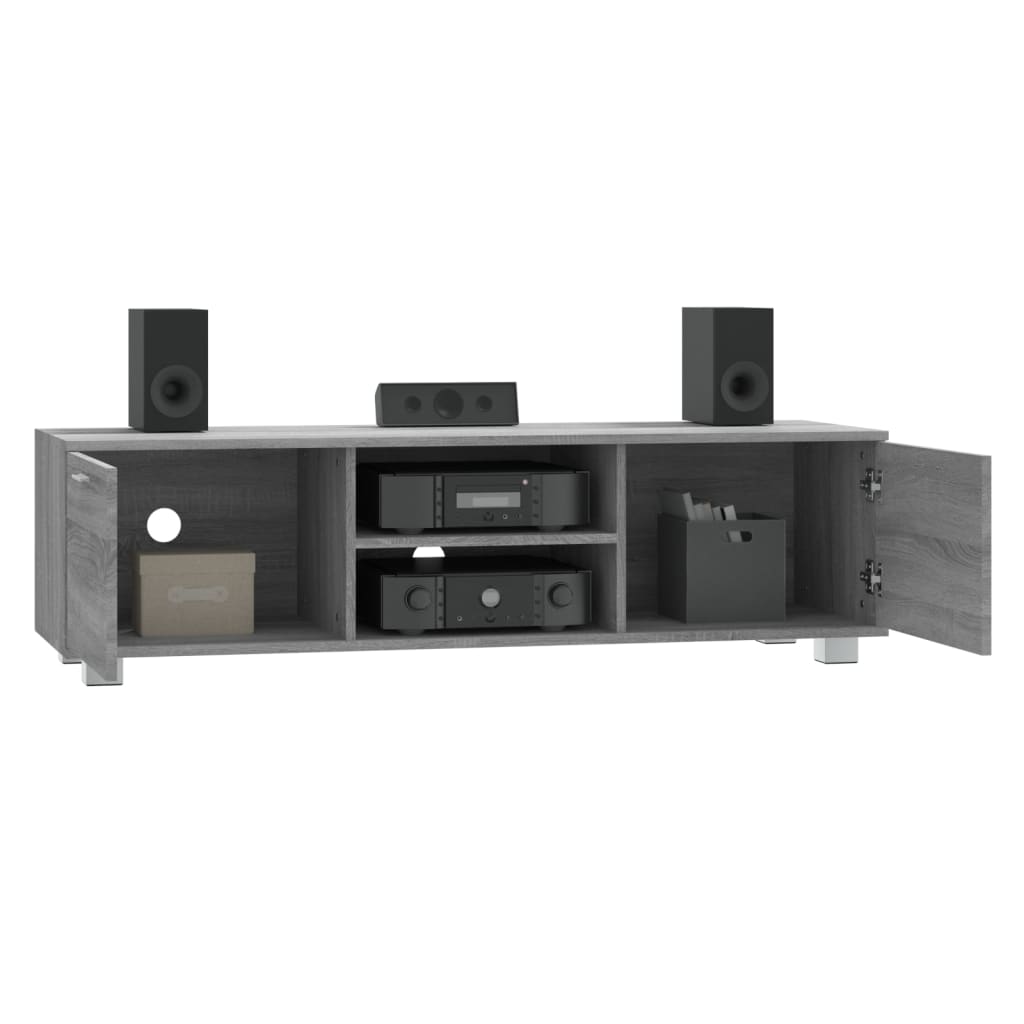 Móvel de TV 140x40,5x35 cm derivados de madeira cinzento sonoma