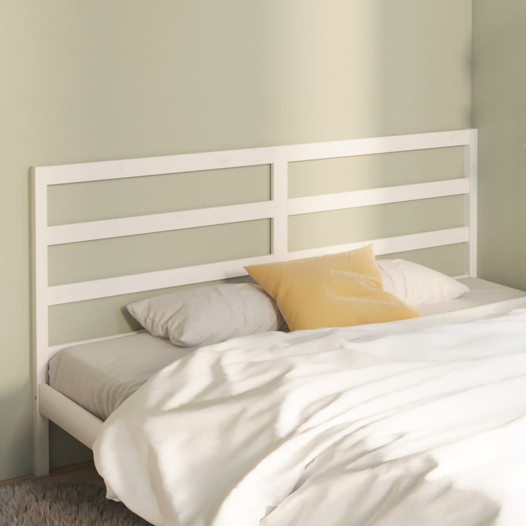 Cabeceira de cama 106x4x100 cm pinho maciço branco