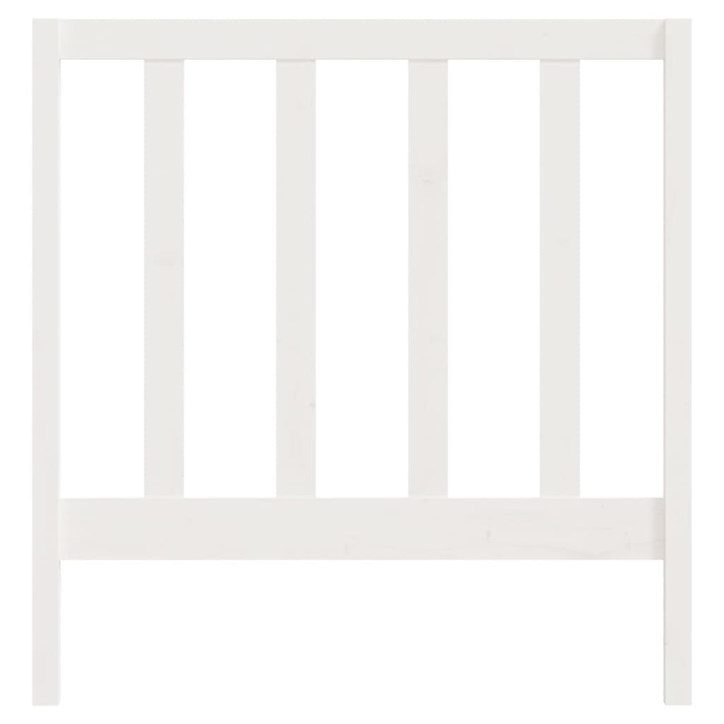 Cabeceira de cama 106x4x100 cm pinho maciço branco