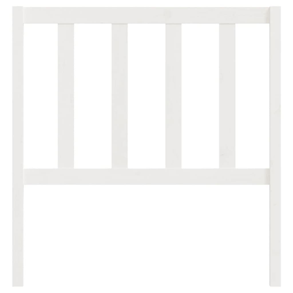 Cabeceira de cama 146x4x100 cm pinho maciço branco