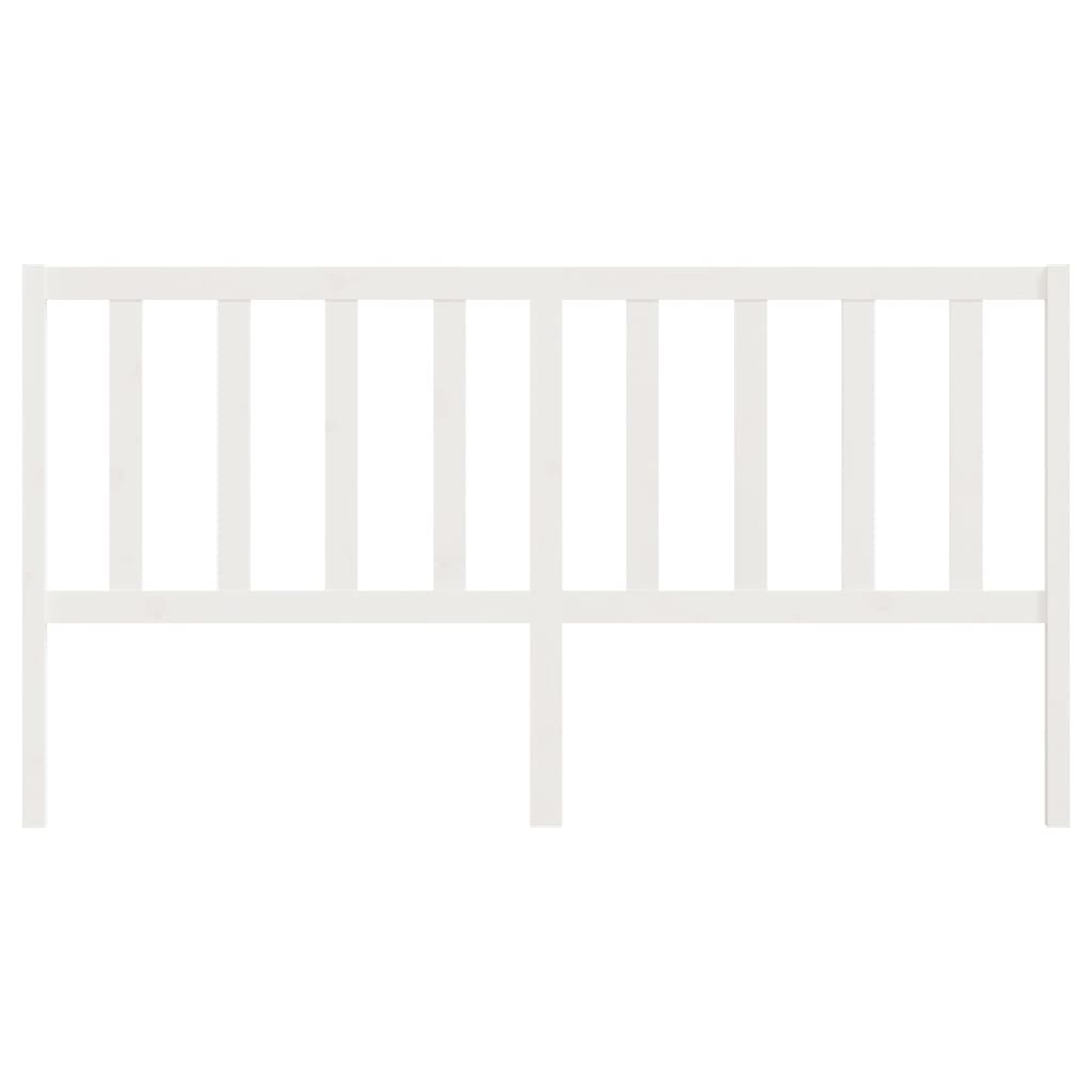 Cabeceira de cama 146x4x100 cm pinho maciço branco