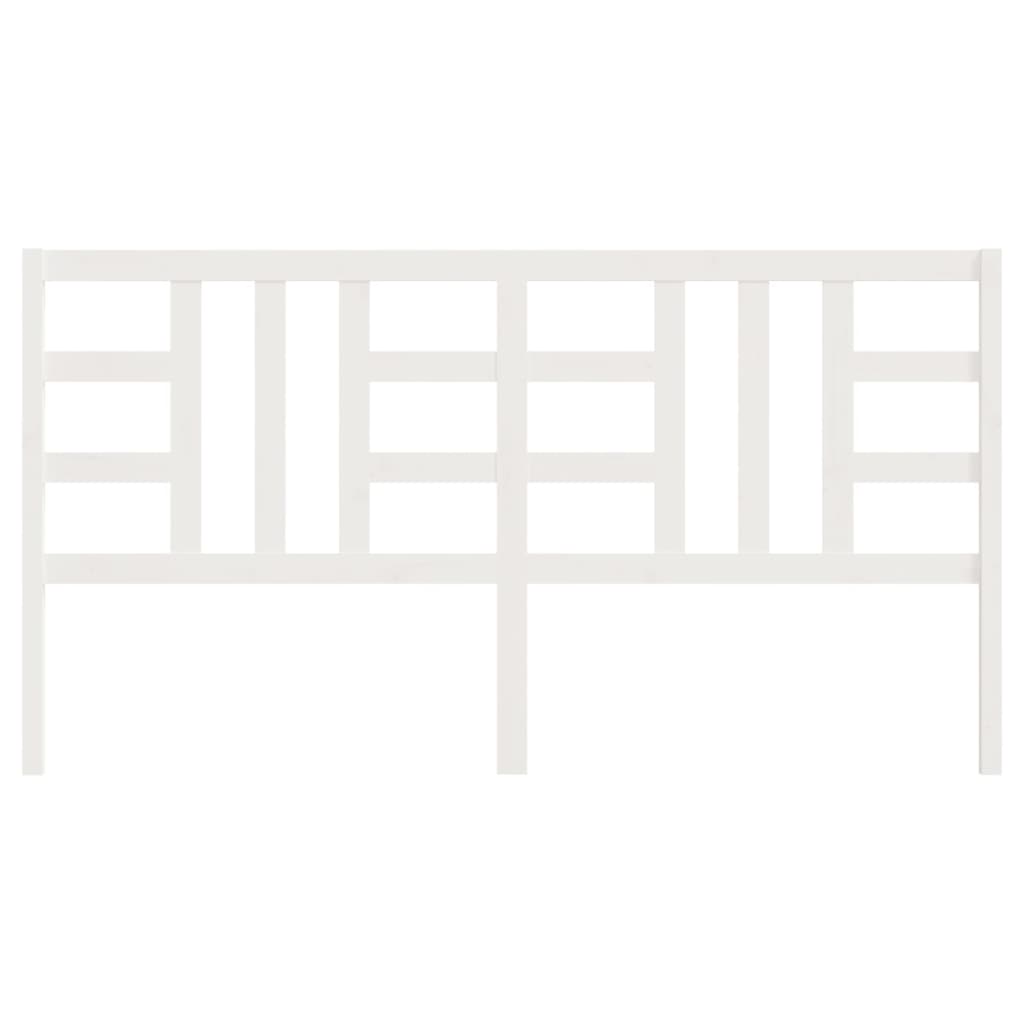 Cabeceira de cama 206x4x100 cm pinho maciço branco