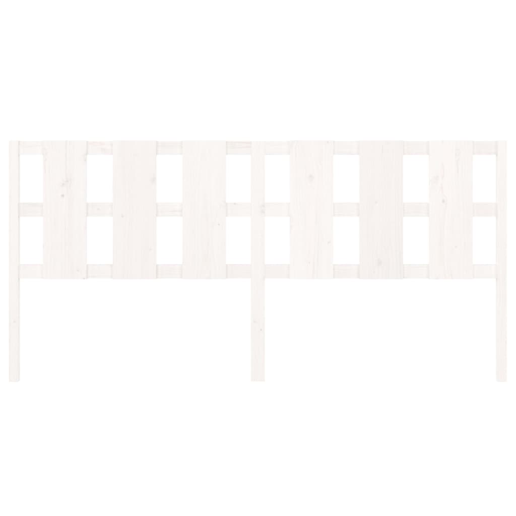 Cabeceira de cama 95,5x4x100 cm madeira de pinho maciça branco