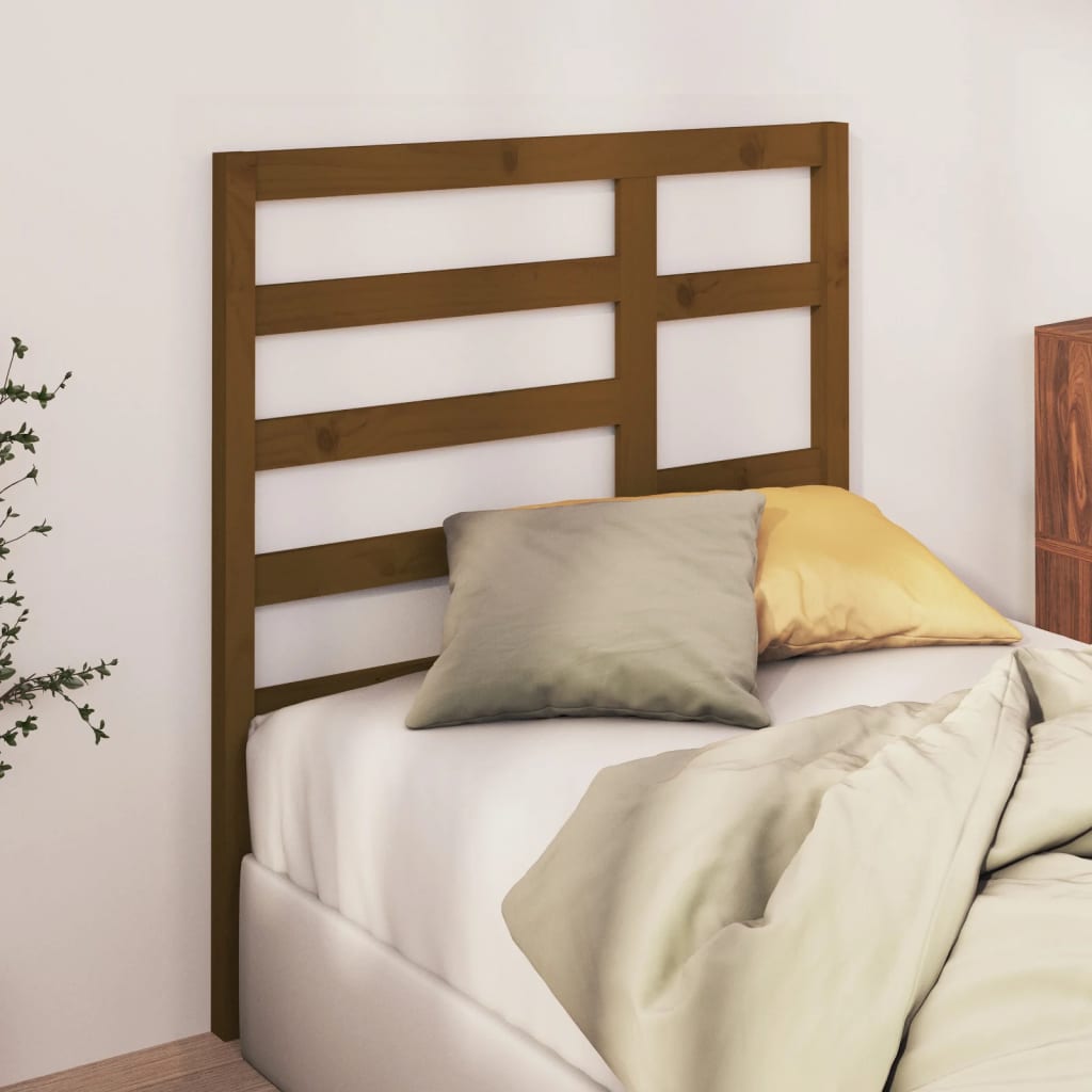 Cabeceira de cama 106x4x104 cm pinho maciço branco