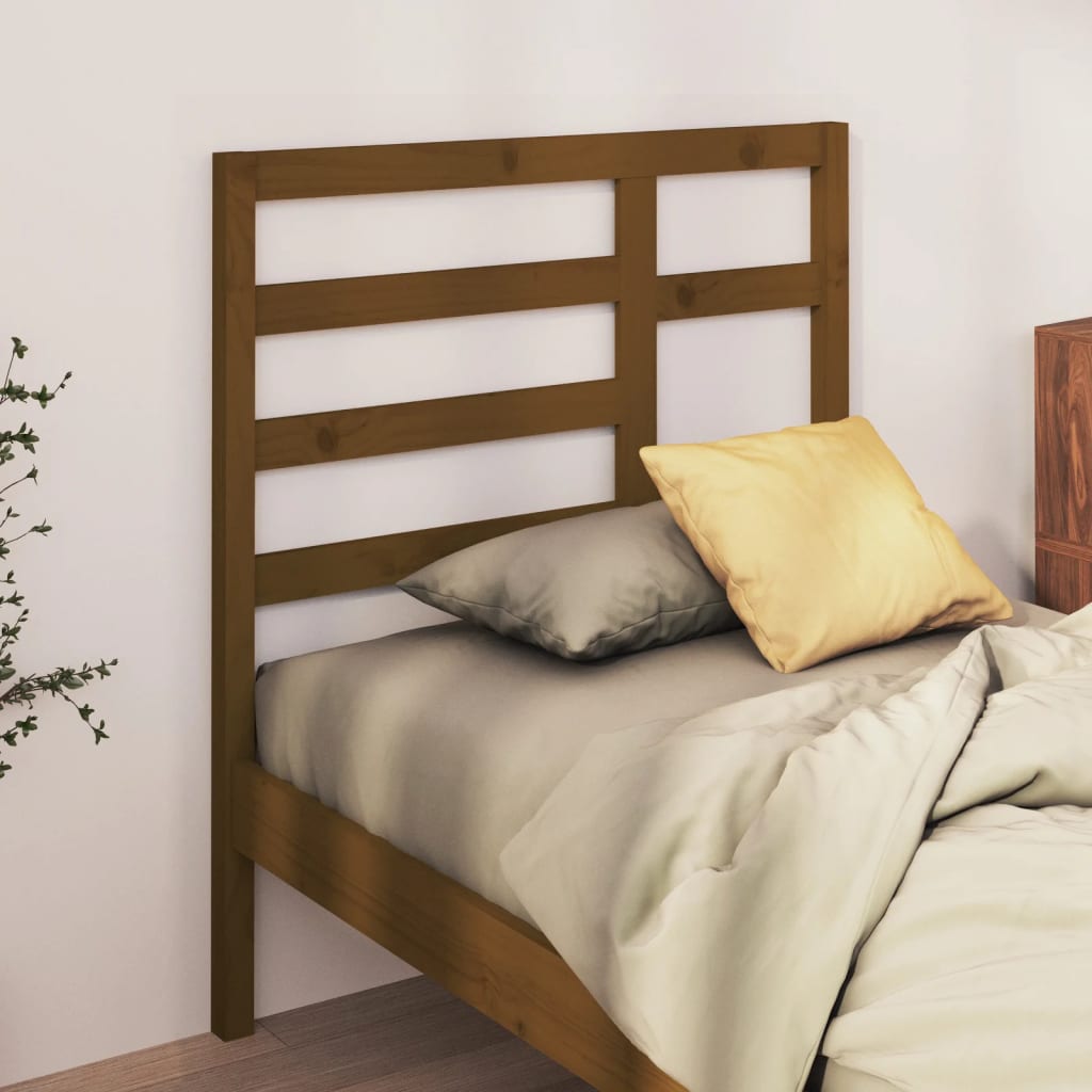 Cabeceira de cama 106x4x104 cm pinho maciço branco