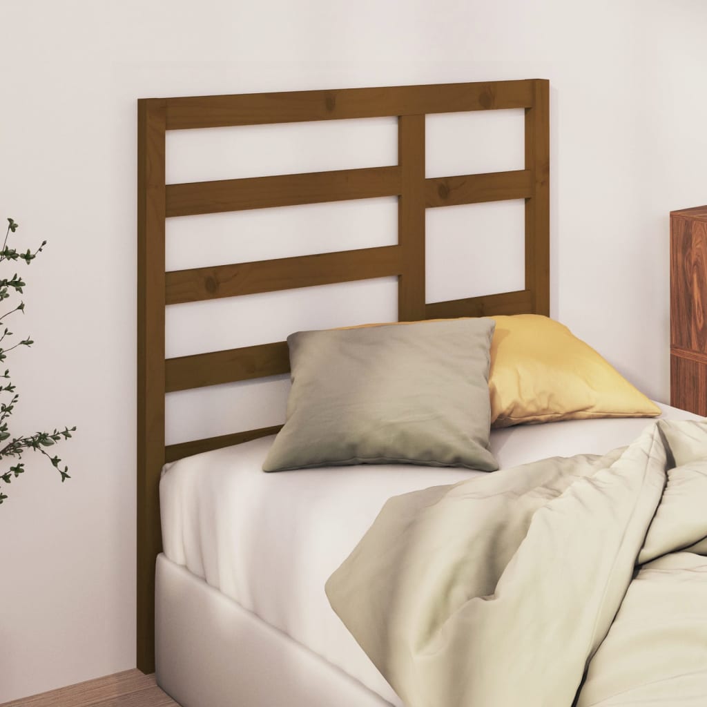 Cabeceira de cama 106x4x104 cm pinho maciço branco