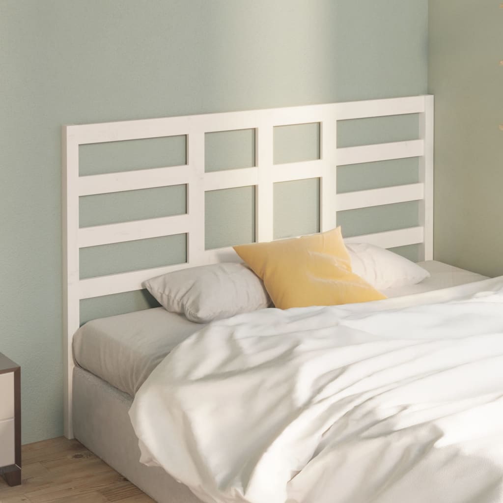 Cabeceira de cama 106x4x104 cm pinho maciço branco