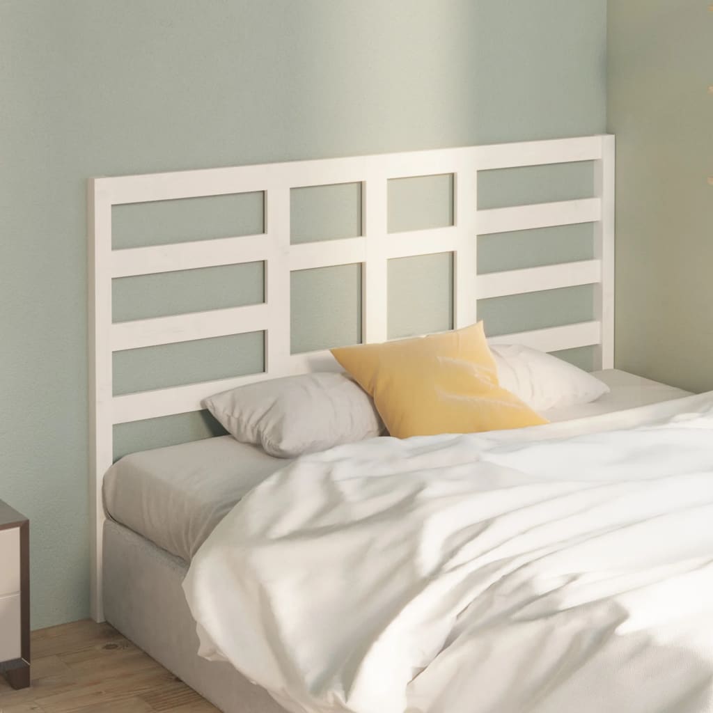 Cabeceira de cama 106x4x104 cm pinho maciço branco