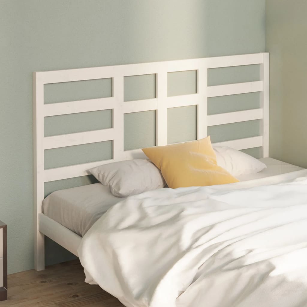 Cabeceira de cama 106x4x104 cm pinho maciço branco