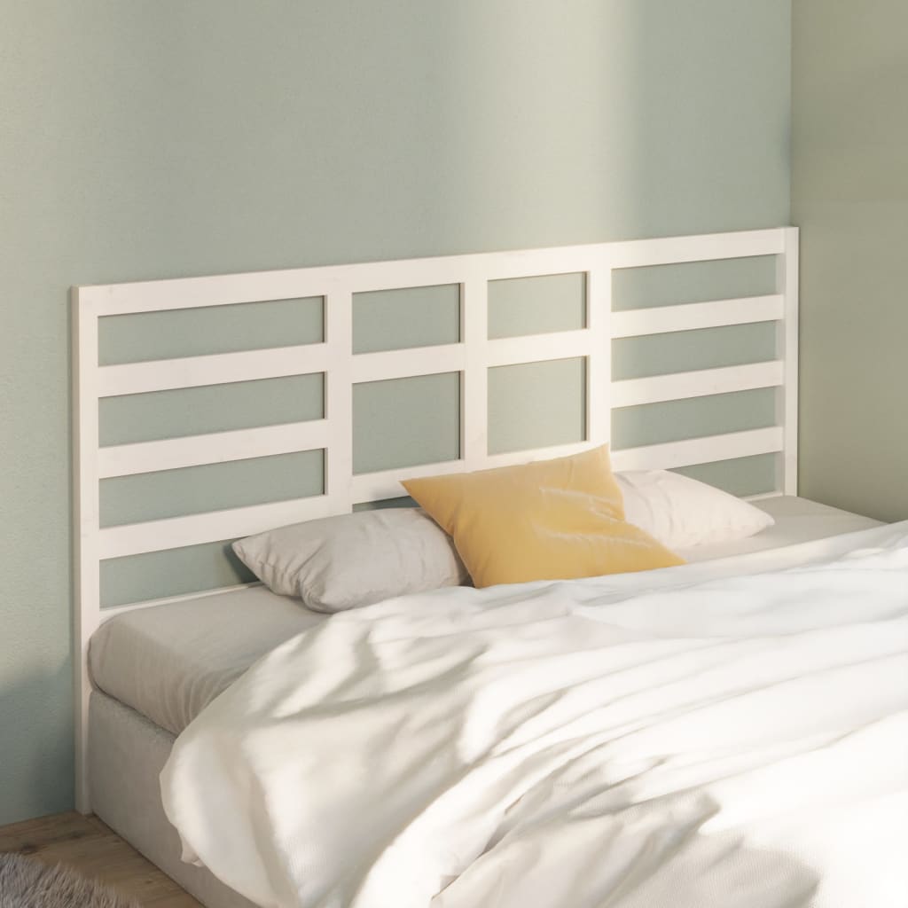 Cabeceira de cama 106x4x104 cm pinho maciço branco
