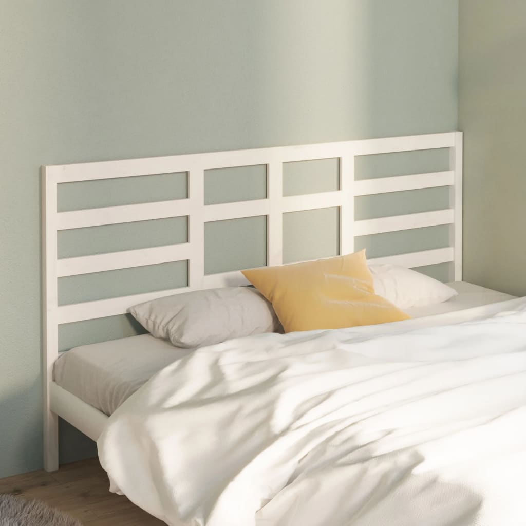 Cabeceira de cama 106x4x104 cm pinho maciço branco