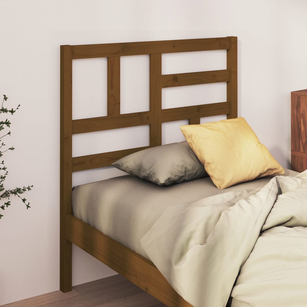 Cabeceira de cama 106x4x104 cm pinho maciço branco