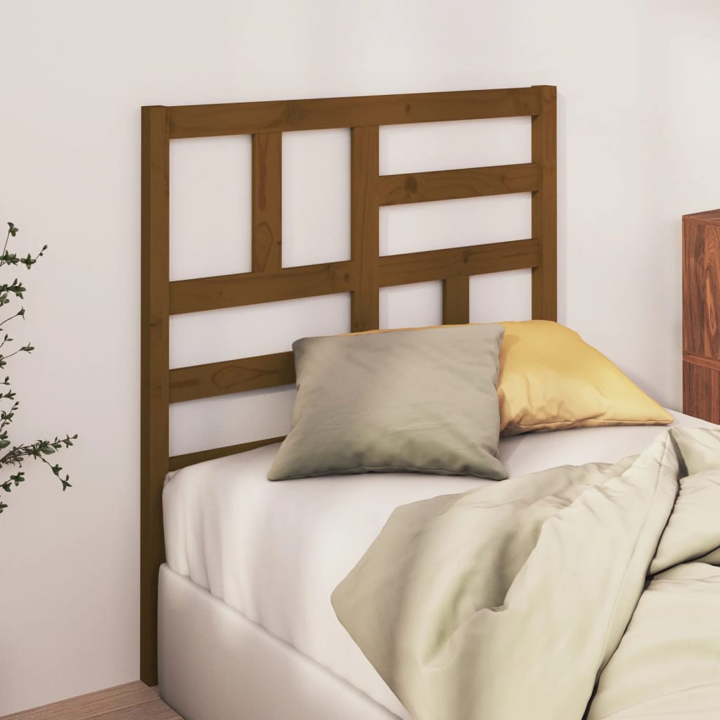 Cabeceira de cama 106x4x104 cm pinho maciço branco