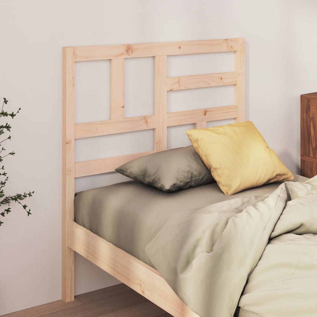 Cabeceira de cama 106x4x104 cm pinho maciço branco
