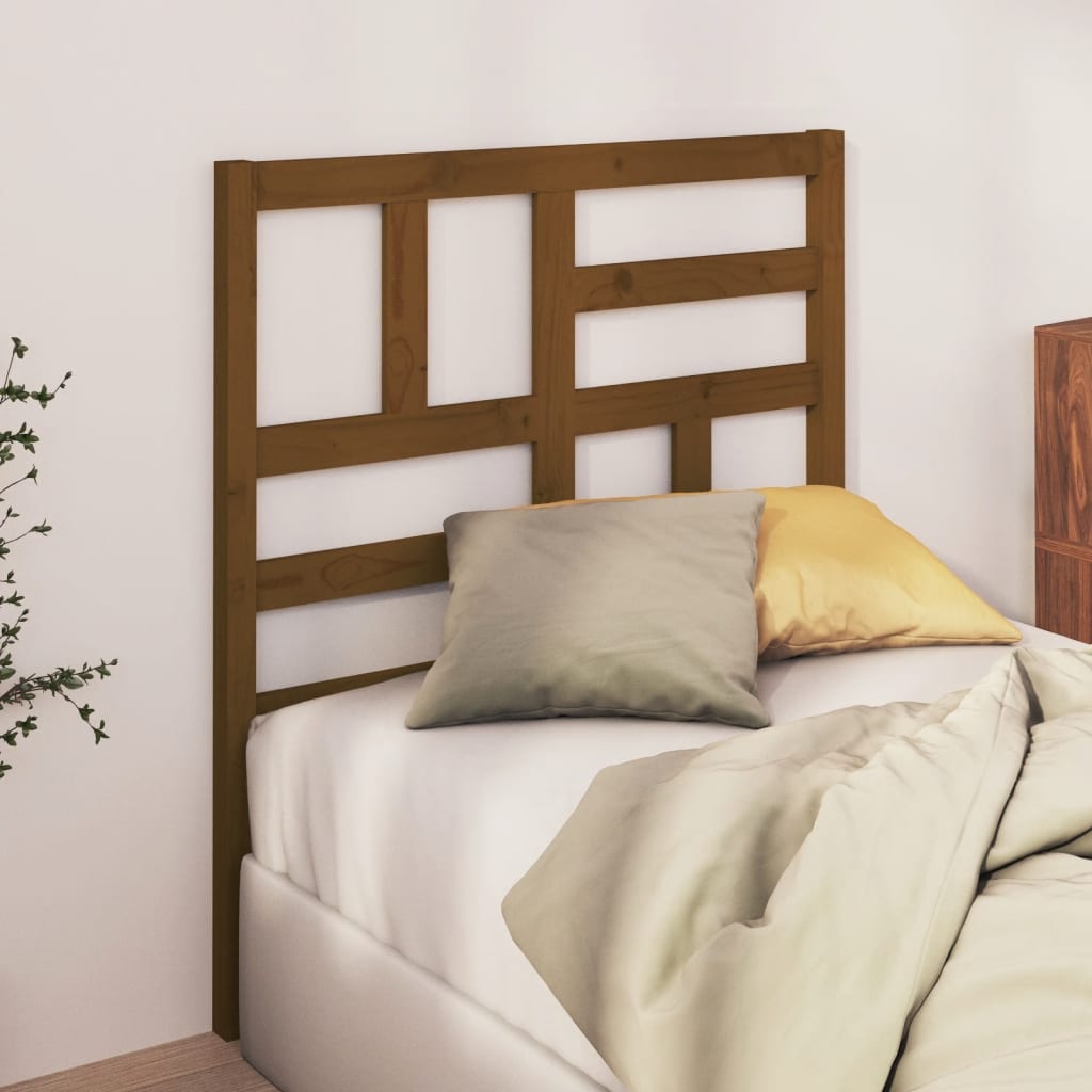 Cabeceira de cama 106x4x104 cm pinho maciço branco