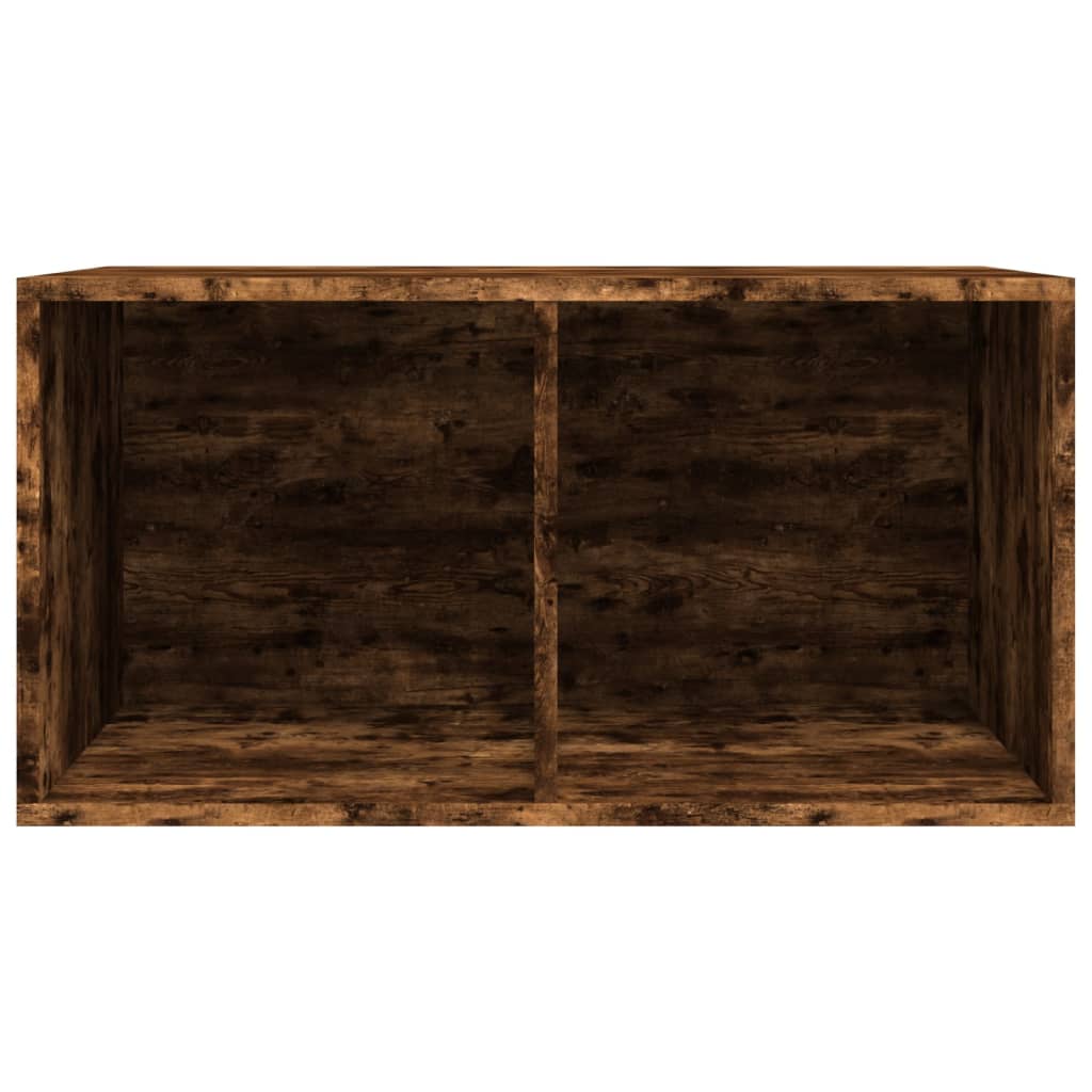 Caixa discos vinil 71x34x36cm derivados madeira cinzento sonoma