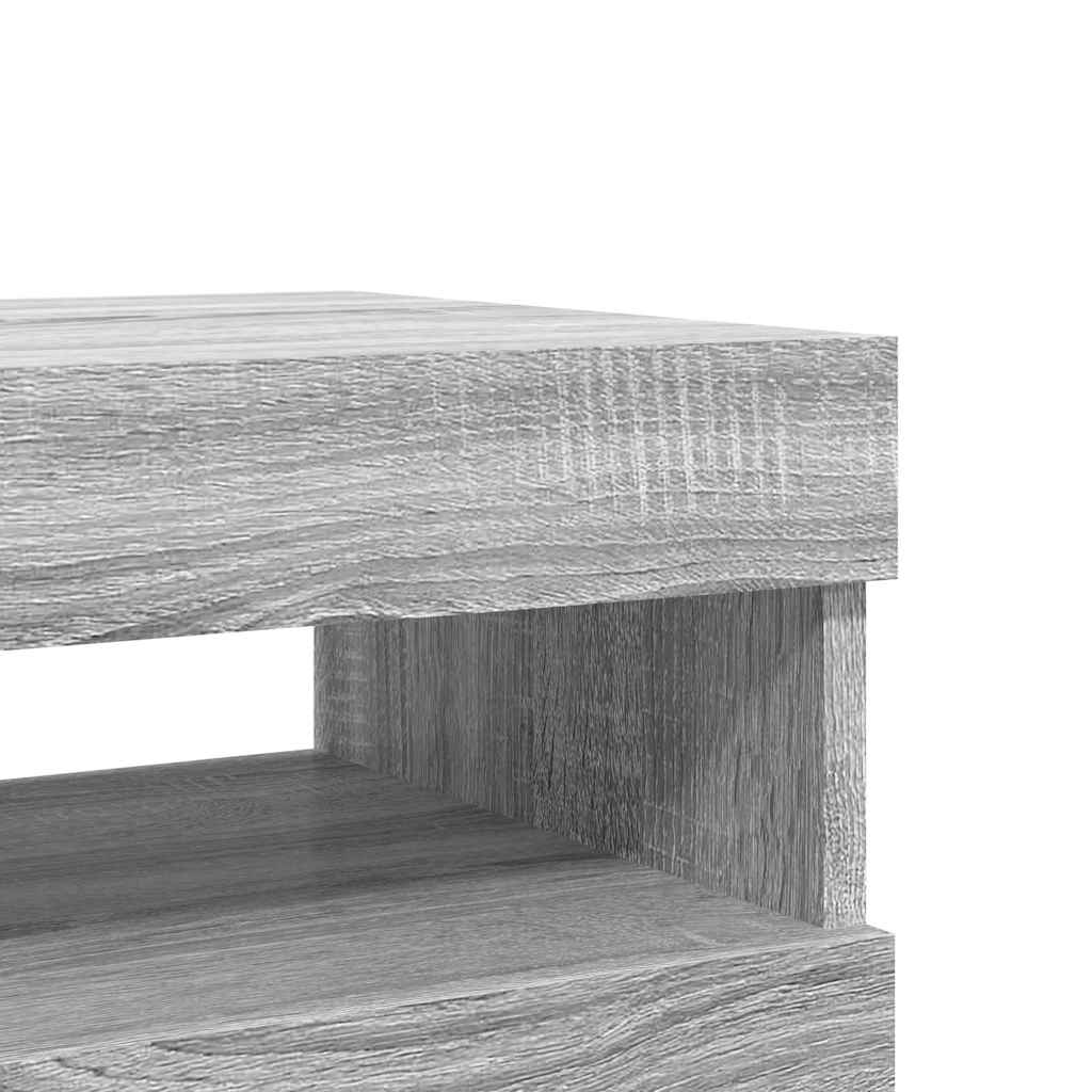 Móvel de TV com luzes LED 2 pcs 75x35x40 cm branco