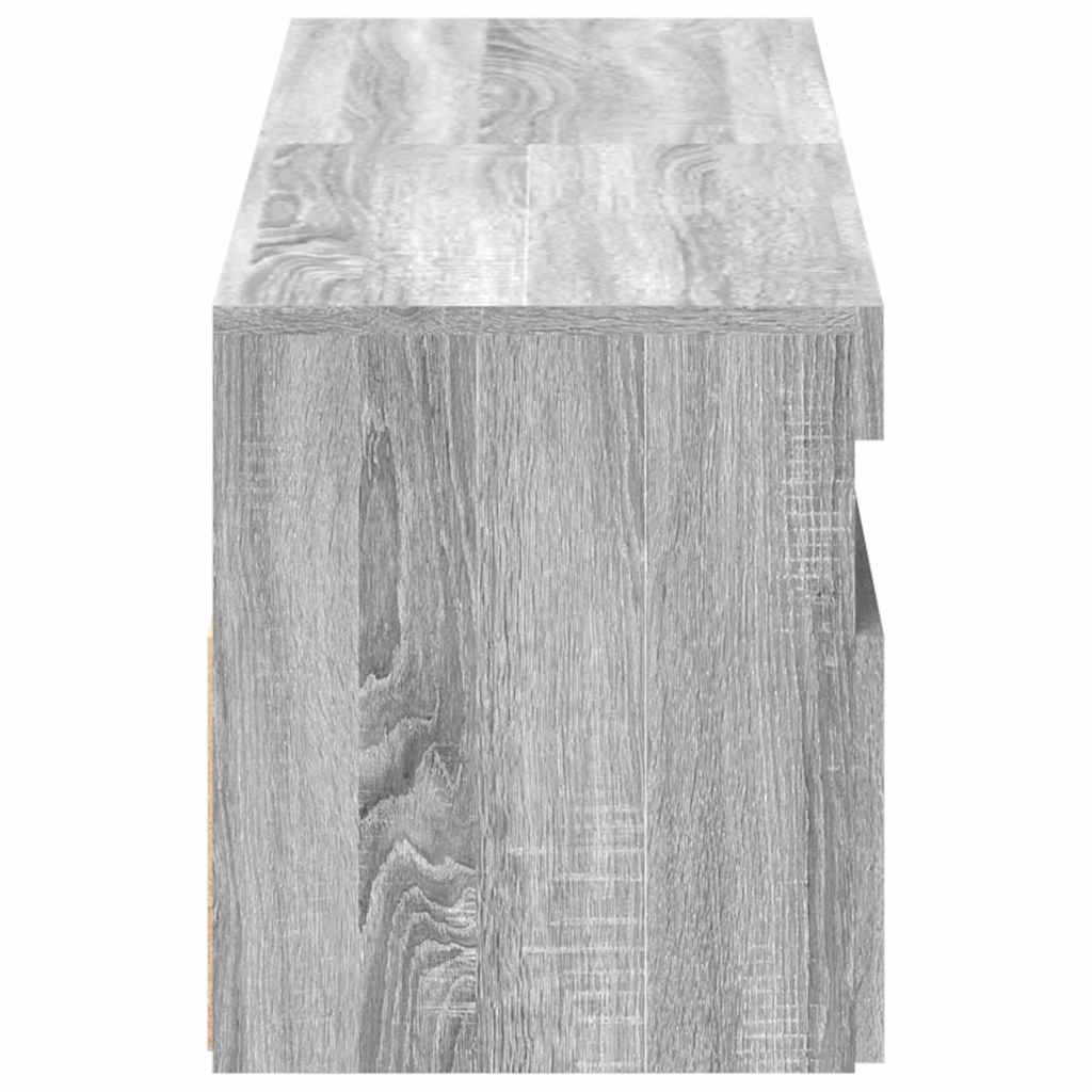 Móvel de TV com luzes LED 2 pcs 75x35x40 cm branco