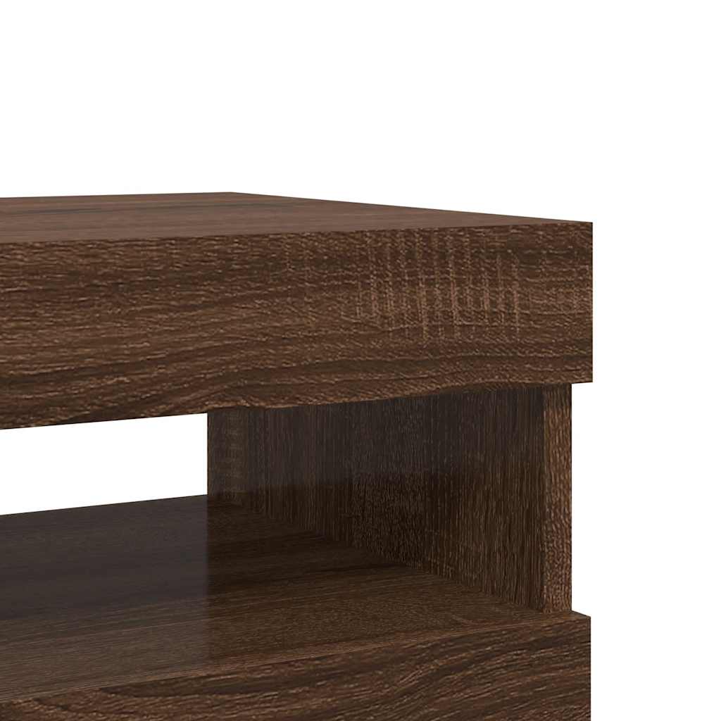 Móvel de TV com luzes LED 2 pcs 75x35x40 cm branco