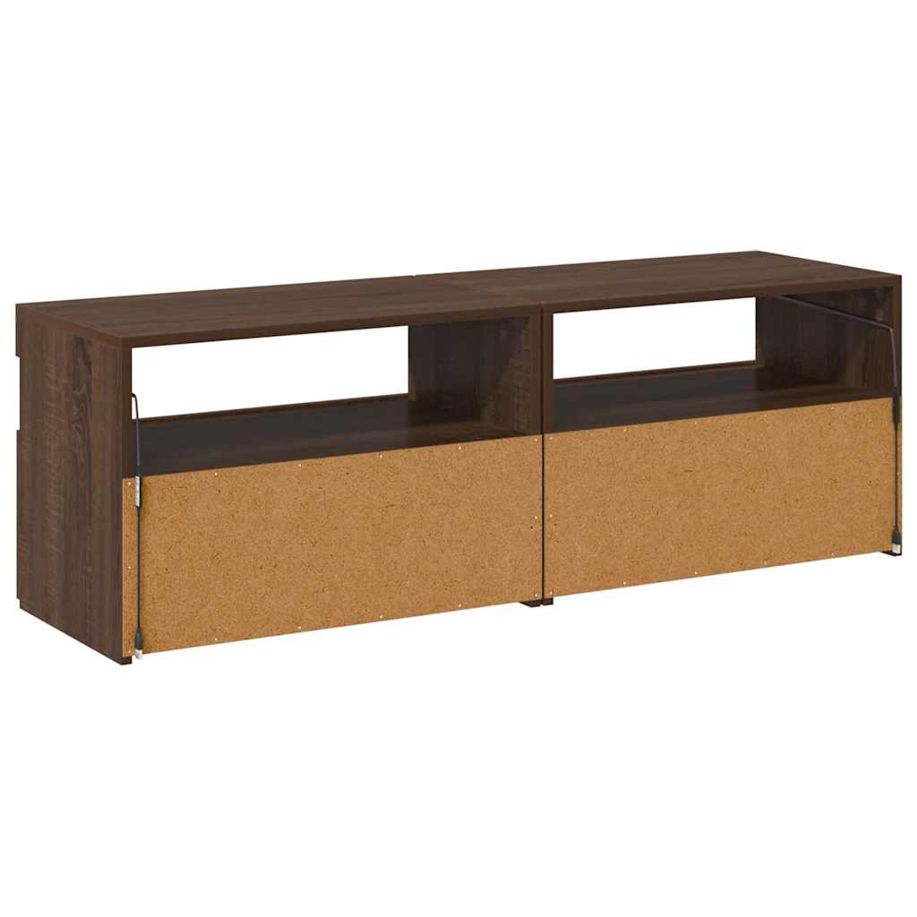 Móvel de TV com luzes LED 2 pcs 75x35x40 cm branco