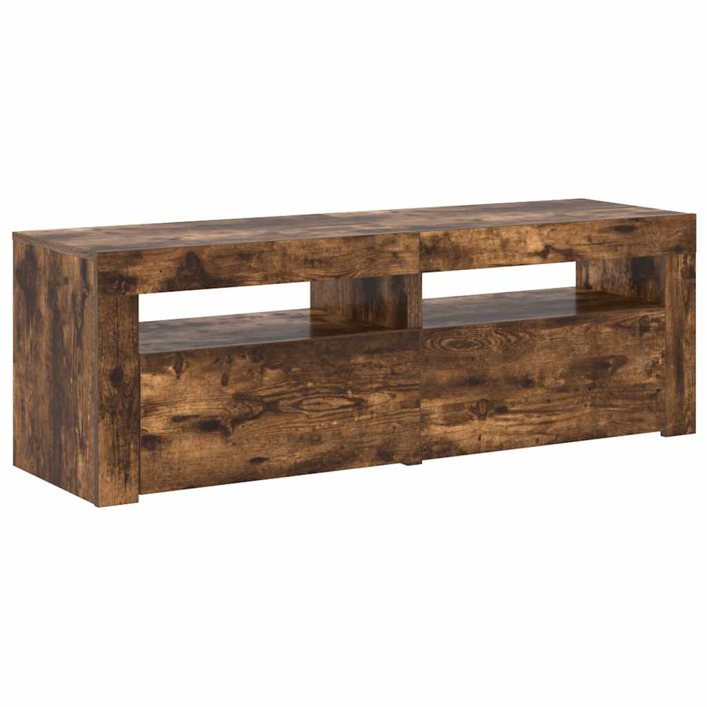 Móvel de TV com luzes LED 75x35x40 cm branco