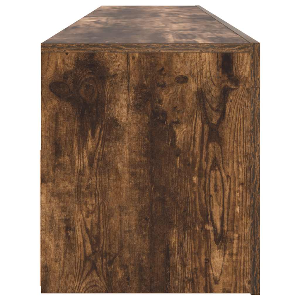 Móvel de TV com luzes LED 75x35x40 cm branco